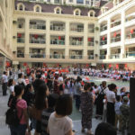 中国の幼稚園での国慶節のイベント