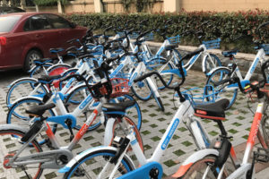 乗り捨て自由な中国のシェア自転車