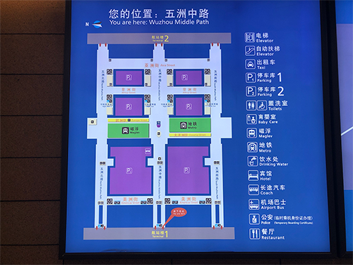 上海浦東国際空港の地図