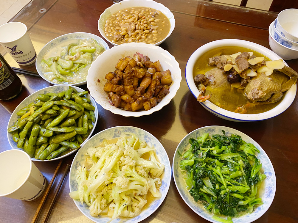 中国での枝豆調理の一例
